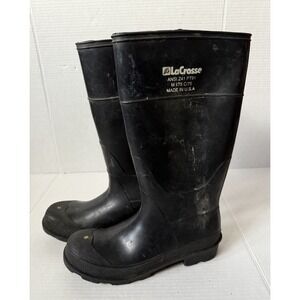 LaCrosse ANSI Z41 PT91 M I/75 C/75 Safety Rubber Work Boots Made In USA - Size 9